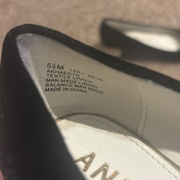 Anne Klein Hayden Block Heel Black Satin
Fabric w/Gem Jeweled Embellished Heel - Picture 8 of 12